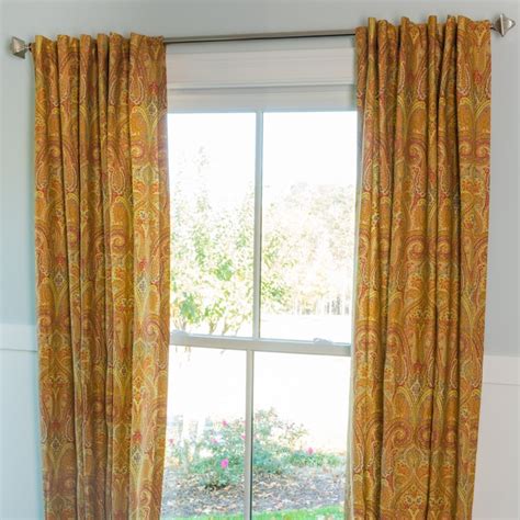 Waverly 84 In Ruby Cotton Back Tab Single Curtain Panel At