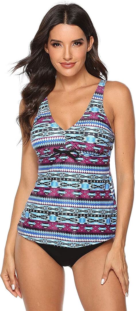 Goodforall Tankini Set Tankini Große Größen Bademode Damen Tankini Mit