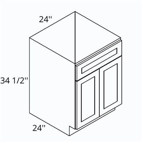 Modern White Shaker 24 Sink Base Cabinet Luxod Furniture For Kitchen