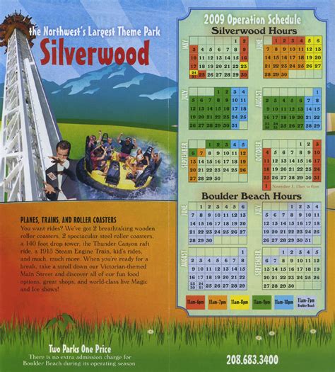 Silverwood Theme Park Calendar Xena Ameline