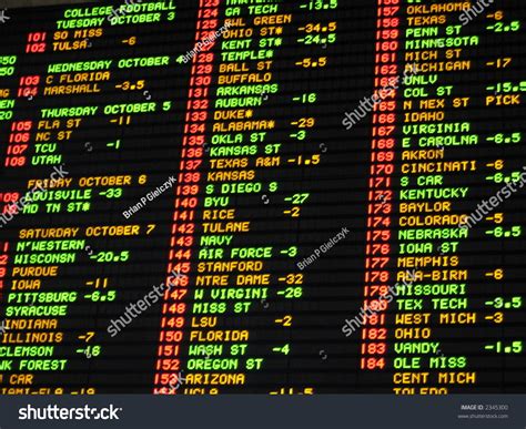 Football Odds Betting Board Las Vegas Stock Photo 2345300 Shutterstock