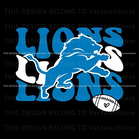 Detroit Lions Football Svg Digital Download