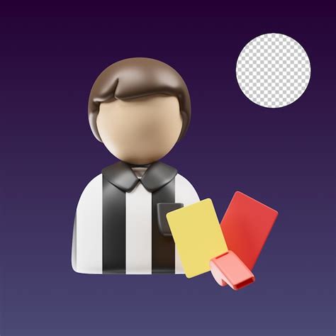 premium psd referee  illustration