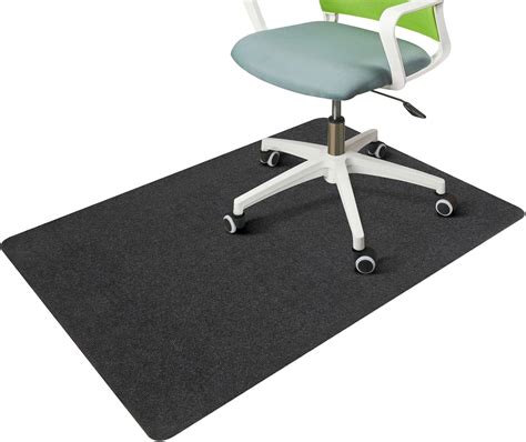 Shacos Tapis Chaise De Bureau Noir X Cm Antid Rapant Tapis