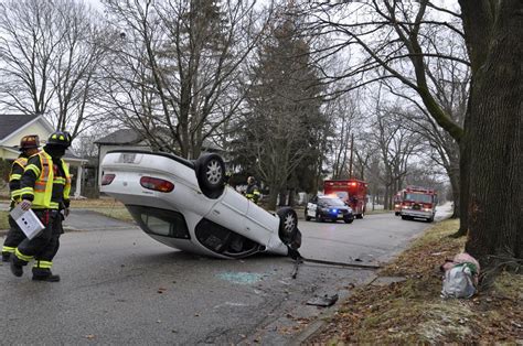 Car Rollover On Lake Geneva Residential Street