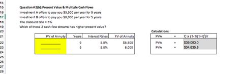 Solved 14 15 16 17 Question 2b Present Value And Multiple