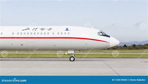 Passenger Aircraft Tupolev Tu 154 Of Air Koryo North Korea On Runway Aviation And