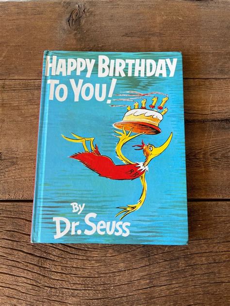 Vintage Dr Seuss Book Happy Birthday To You Etsy Australia