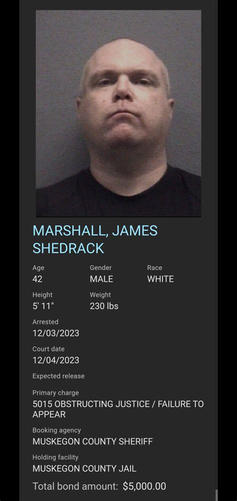 Mugshots - #MARSHALL, #JAMES #SHEDRACK 5015 #OBSTRUCTING... | Facebook