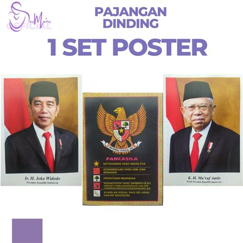 Jual Gambar Presiden Resmi Poster Pigura Photo Presiden Dan Wakil