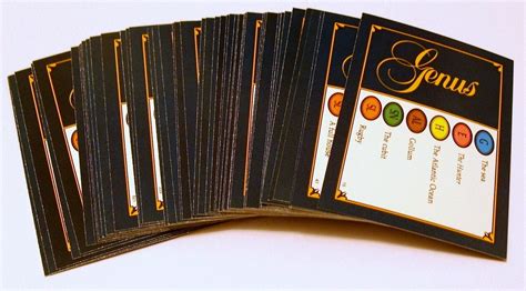 100 Genus Trivial Pursuit Cards Ideal Replacements Crafts