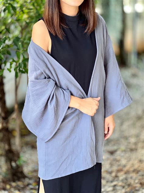 Muslin Double Gauze Cardigan Loose Cover Up Etsy