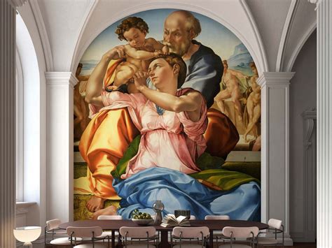 SACRA FAMIGLIA - MICHELANGELO BUONARROTI Wallpaper By Tecnografica