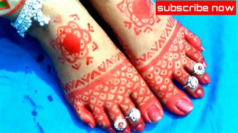 Alta Design For Feet Navratri Durga Pooja Karava Chauth Deepavali