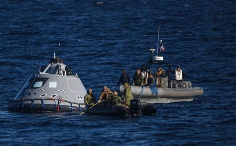 NASA Navy Practice Orion Recovery In The Pacific Ocean