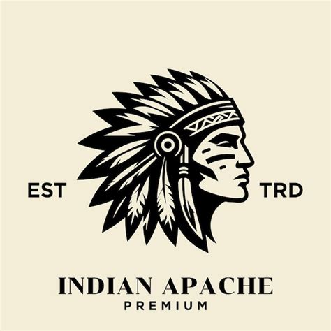 Premium Vector Indian Apache Tribe Logo Icon Design