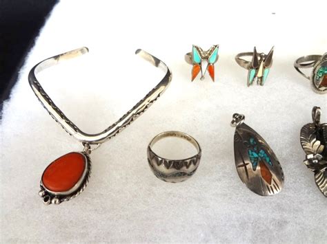 Lot Detail Sterling Silver Southwest Jewelry Lot 13 Pieces