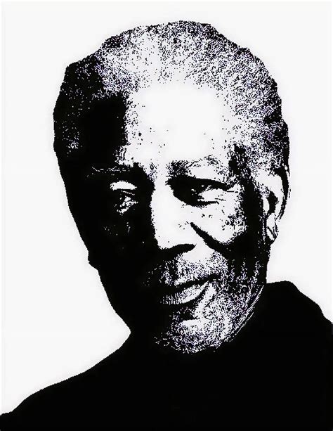 Morgan Freeman Vector Digital Art By Bob Smerecki Fine Art America