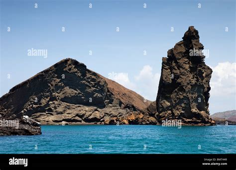 Pinnacle Rock Landmark of the Galapagos Islands on Bartolome Island Stock Photo - Alamy