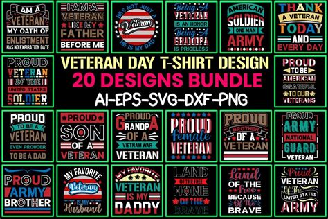 Veteran Day T Shirt Designs Bundle Bundle · Creative Fabrica