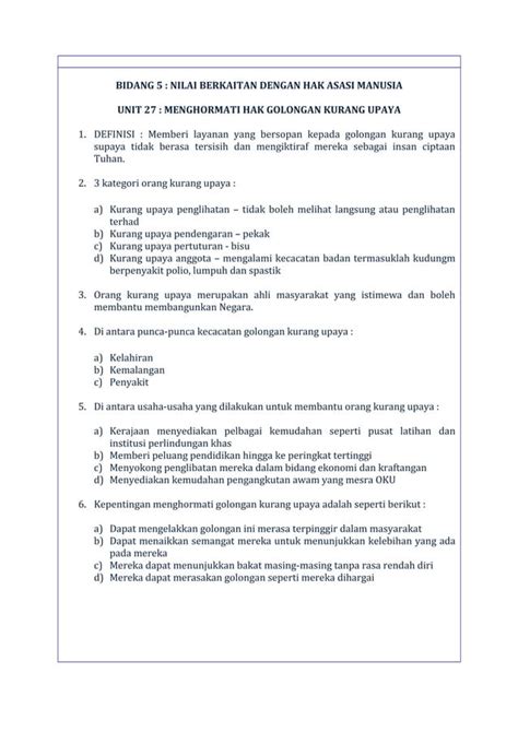 Nota Pendidikan Moral Ting Bagi Bidang Hak Asasi Manusia Pdf