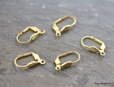 Leverback Ear Wires Leverback Earrings Gold Leverback Earring Hooks