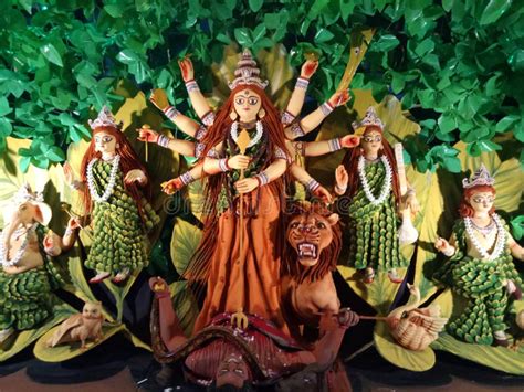 Ma Durga idol thakur stock image. Image of powerofgod - 100521651