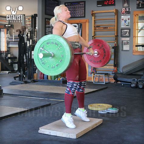 Sarabeth Snatch On Riser Catalyst Athletics Olympic Weightlifting