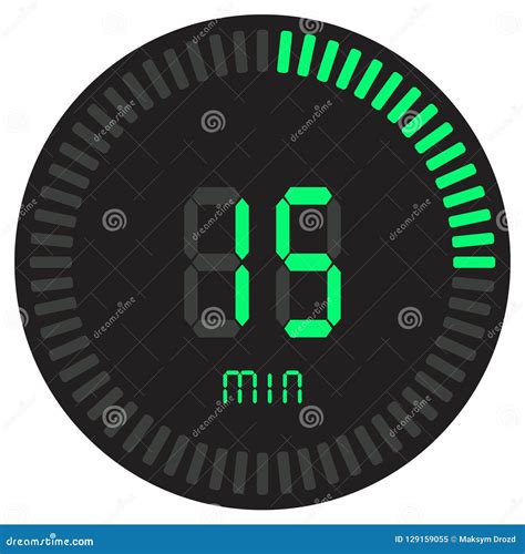 El Contador De Tiempo Digital Verde Minutos Cron Metro Electr Nico