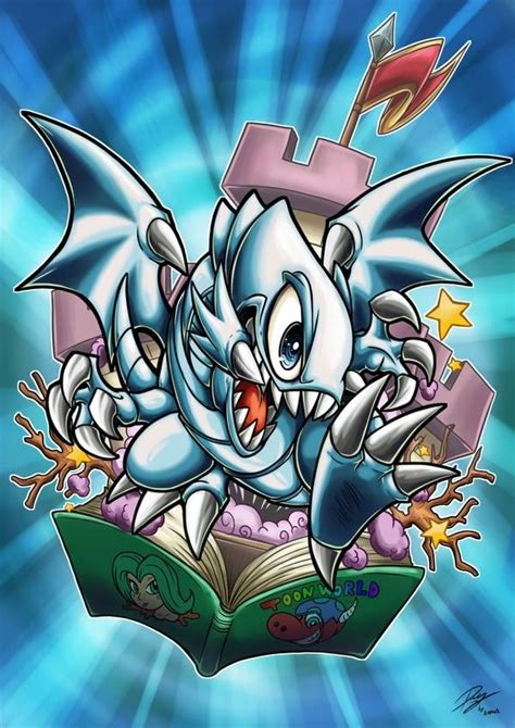 Blue Eyes Toon Dragon By Kraus Illustration Yugioh Monsters Yugioh