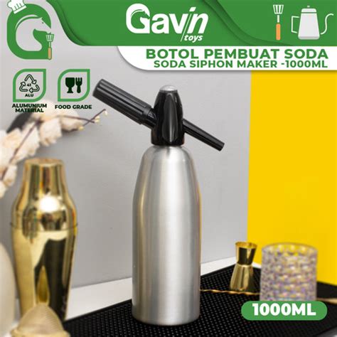 Jual Botol Pembuat Soda Siphon Maker 1l Aluminium Soda Maker 1000ml