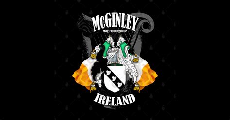 McGinley Family Crest Ireland Coat of Arms and Irish Flags - Mcginley - Sticker | TeePublic