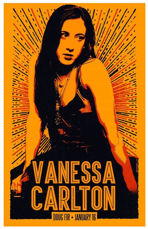 Carlton Vanessa Carlton 2016 Poster Gig Portland Oregon Concert