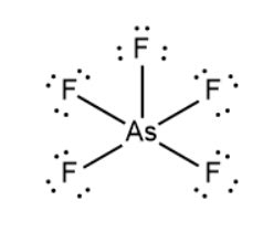 Draw the Lewis structure for arsenic pentafluoride $\ce{(AsF | Quizlet