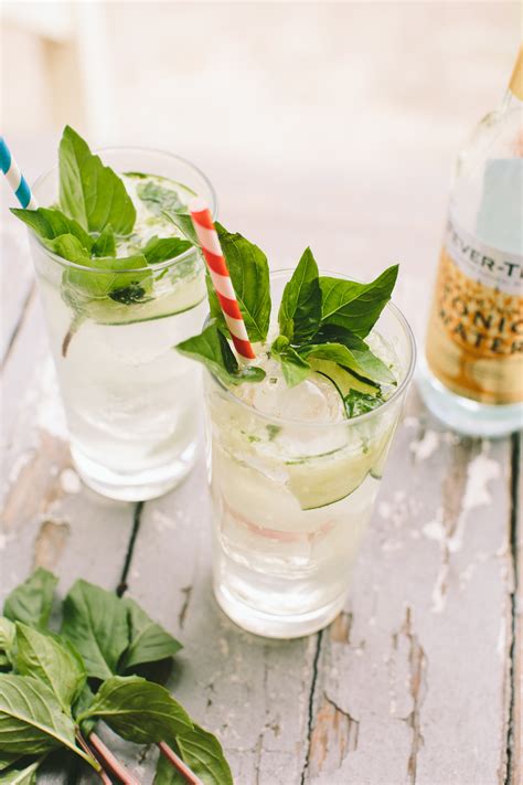 Cucumber Thai Basil Gin And Tonic — A Thought For Food