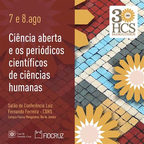 Inscrições abertas para evento de 30 anos da revista História Ciências