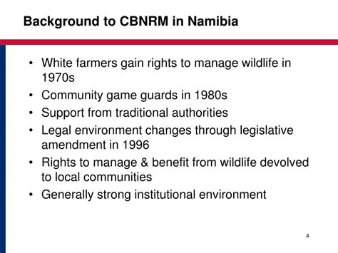 Ppt Community Based Natural Resource Management In Namibia Growing Economies And Growing