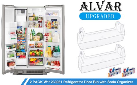 Amazon Pack Upgraded W Refrigerator Door Shelf Bin