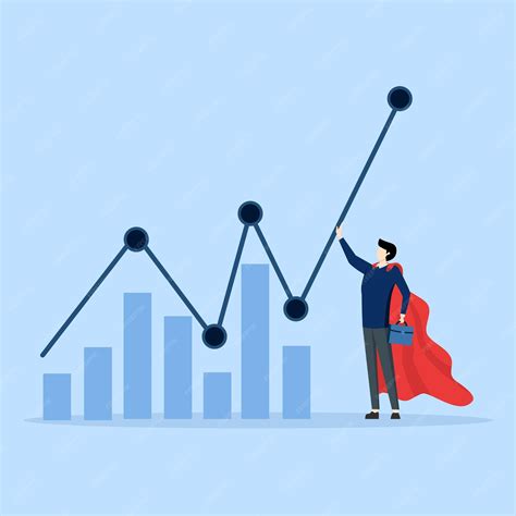 Premium Vector | Concept Increase investment profit superhero