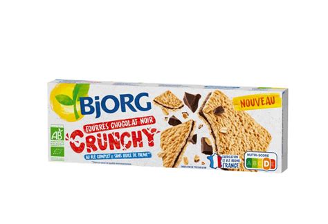 Biscuits fourrés au chocolat noir crunchy BIO Bjorg 150 g La Belle