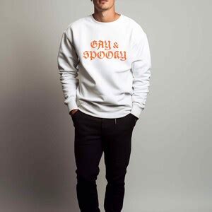 LGBTQ Gay Spooky Halloween Sweatshirt Funny Gay Cute Fall Sweater