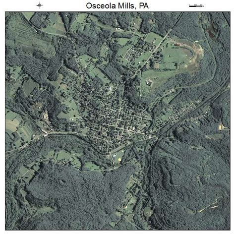 Aerial Photography Map of Osceola Mills, PA Pennsylvania