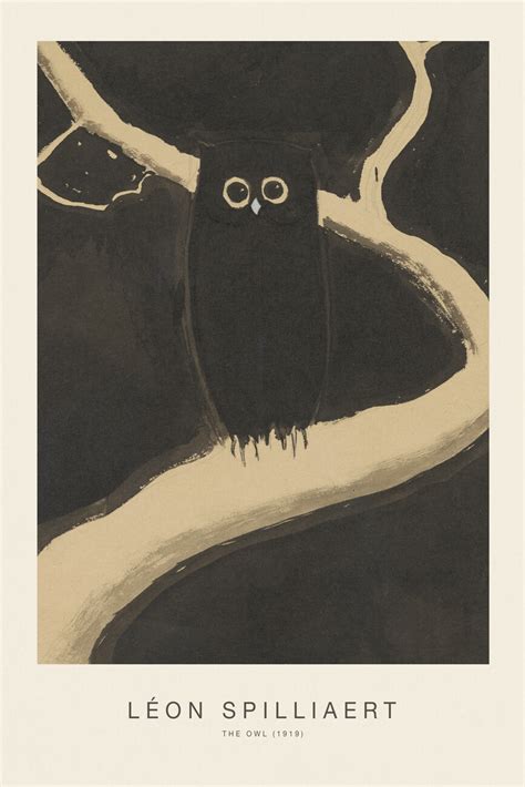 K Nstlerische Illustration The Owl Gothic Moody Horror L On