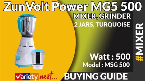 Zunvolt Power Mg Mixer Grinder Jars White Turquoise Youtube