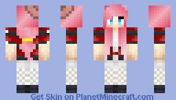 =Pink hair with blue eyes= Minecraft Skin