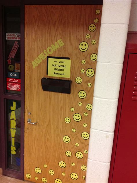 Smiley Face Door Decorating A Door For National Board Renewal By