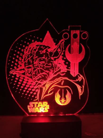 Luminaria De Mesa Led Star Wars Mestre Ioda Elo7