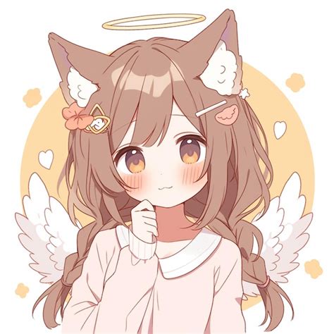 Premium AI Image | anime girl with angel wings and a cup of coffee ...