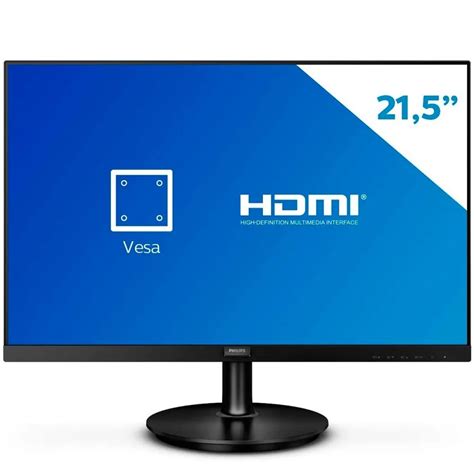 Monitor Philips 21 5 LED Wide Full HD HDMI VGA VESA 75Hz