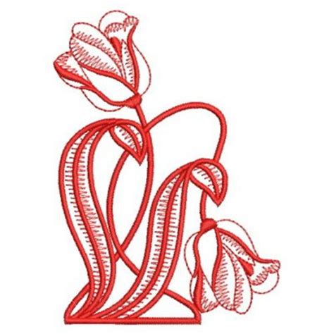 Art Nouveau Flower Machine Embroidery Design Embroidery Library At